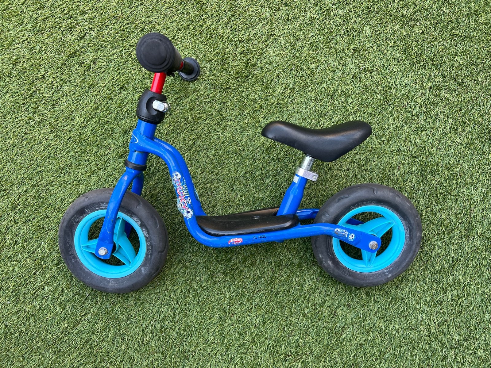 Puky loopfietsje blauw - perfect voor de kleintjes!, Ophalen, Gebruikt, Terugtraprem, Minder dan 16 inch