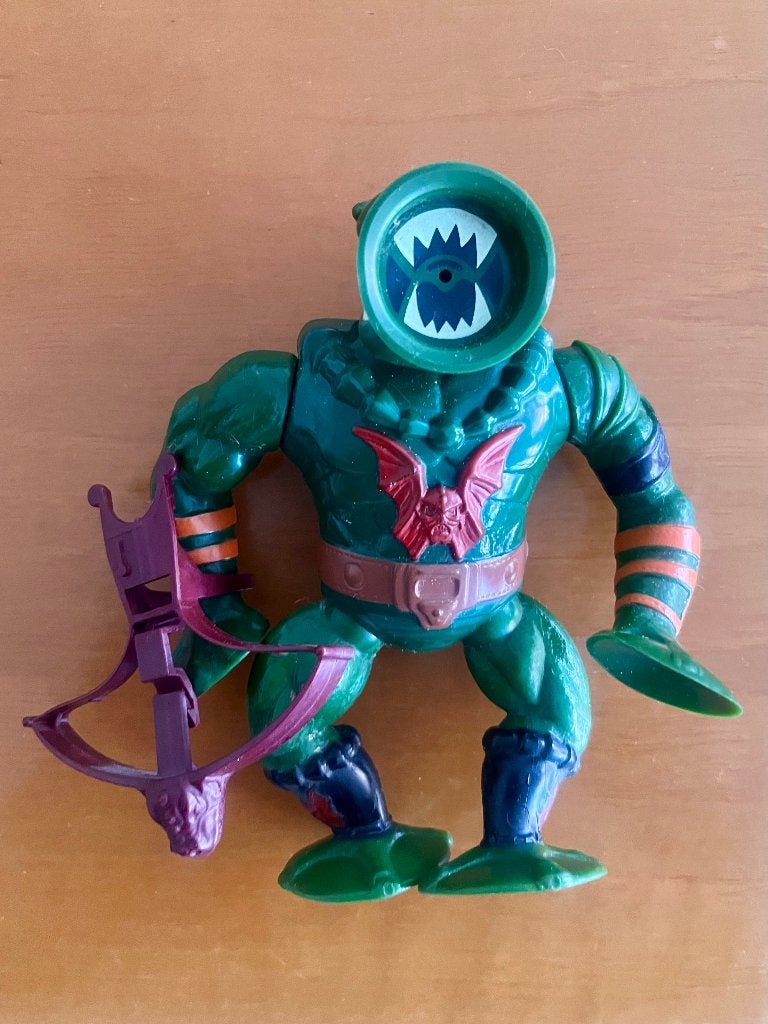 Vintage He-Man MOTU Leech actiefiguur met kruisboog Mattel, Ophalen of Verzenden, Zo goed als nieuw