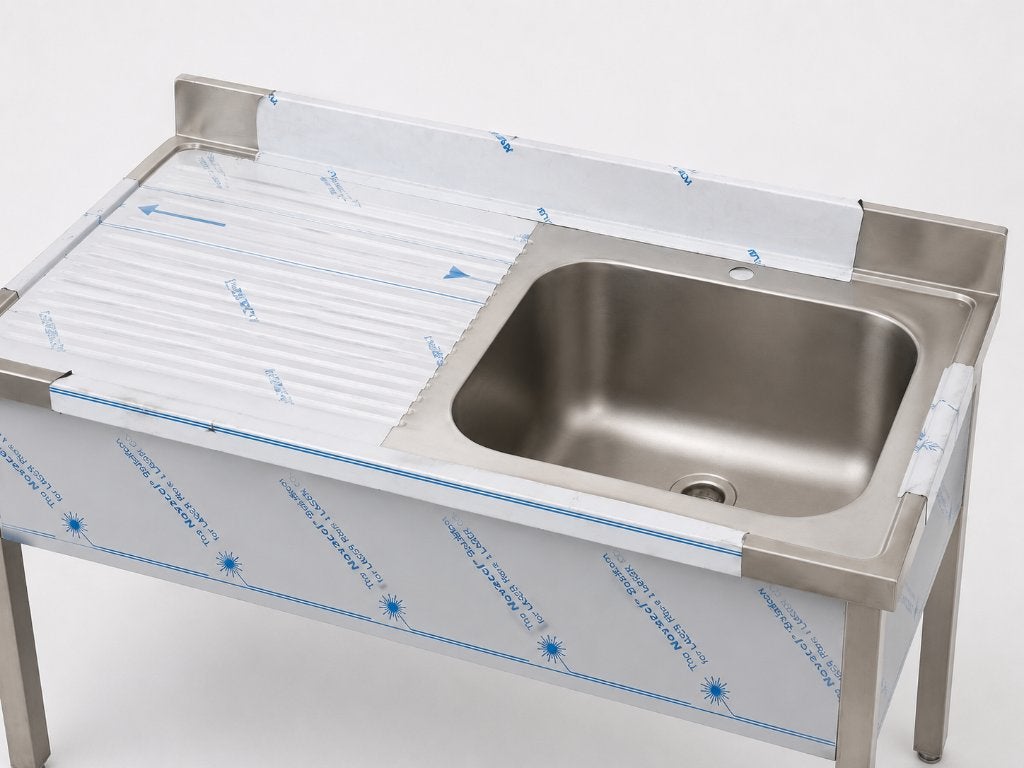 Diamond professionele RVS spoeltafel 140 cm – 1 kuip, RVS Meubilair, Vilvoordsesteenweg 92, 1120 Brussel, België, Ophalen of Verzenden