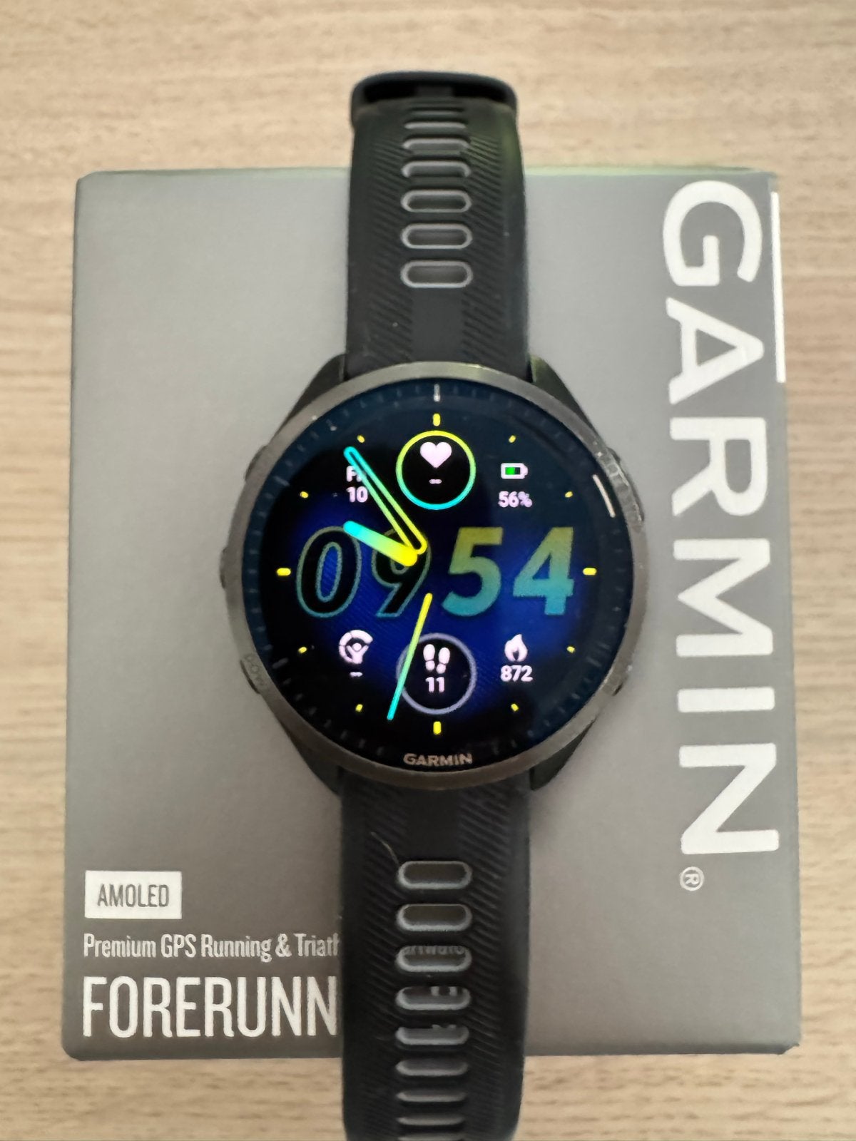 Garmin Forerunner 965 sporthorloge + extra bandjes, Zwart, Ophalen of Verzenden, Waterdicht, Android
