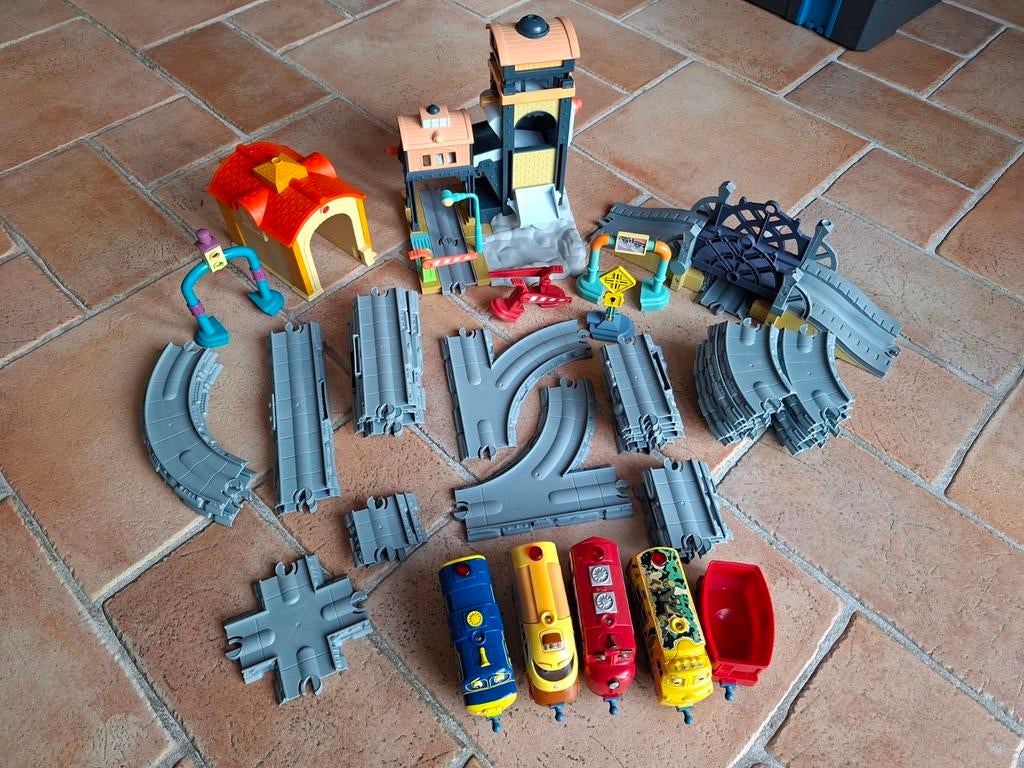 Chuggington Treinset met Station en Locomotieven, Ophalen of Verzenden, Gebruikt