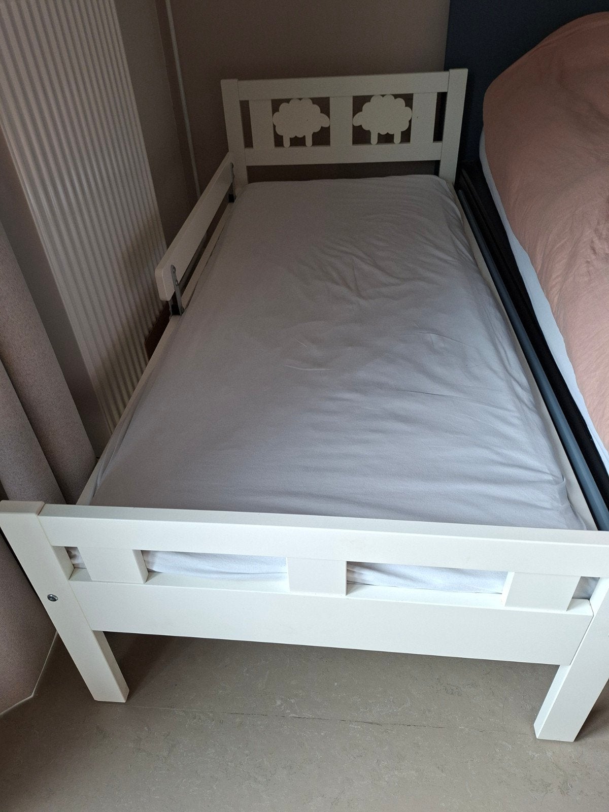 Ikea Kritter peuterbed 70x160cm met extra's, Kinderen en Baby's, Kinderkamer | Bedden, Ophalen, Gebruikt, 70 tot 85 cm, Matras