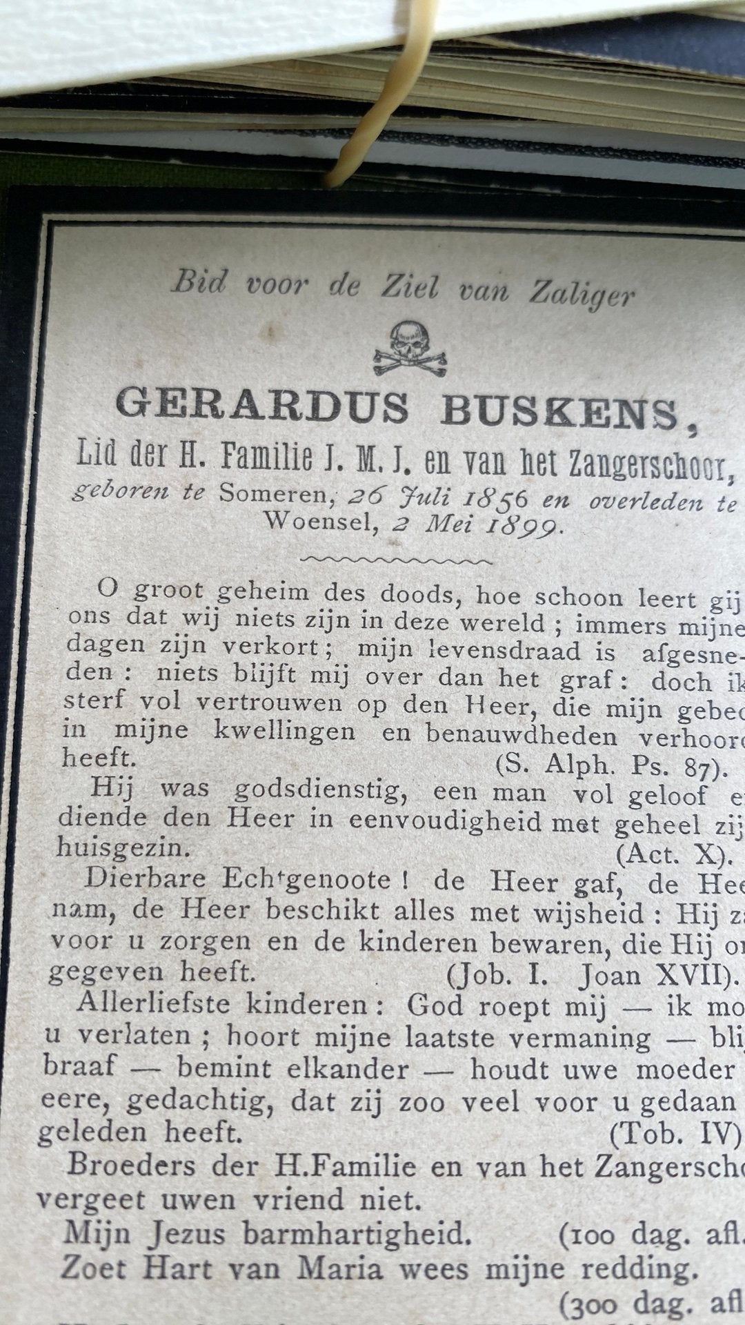 G Buskens 2856 Someren 1899 Woensel, Ophalen of Verzenden