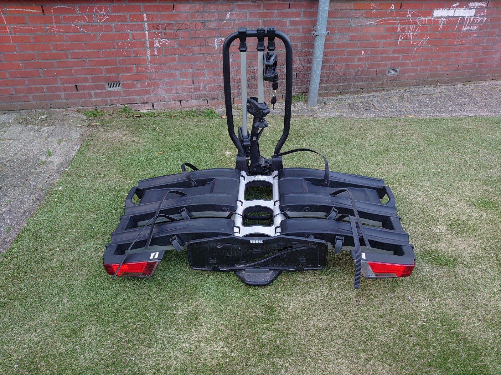 Thule EasyFold XT 934 trekhaakdrager voor 3 fietsen, Auto diversen, Fietsendragers, Zo goed als nieuw, Trekhaakdrager, 3 fietsen of meer