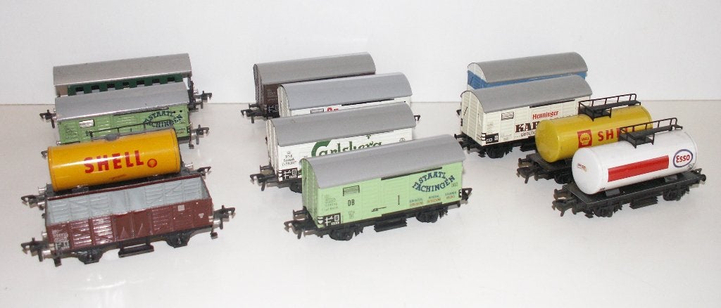 Fleischmann 12 stuks blikken wagons geen ovp, Hobby en Vrije tijd, Gebruikt, Gelijkstroom, Fleischmann, Wagon