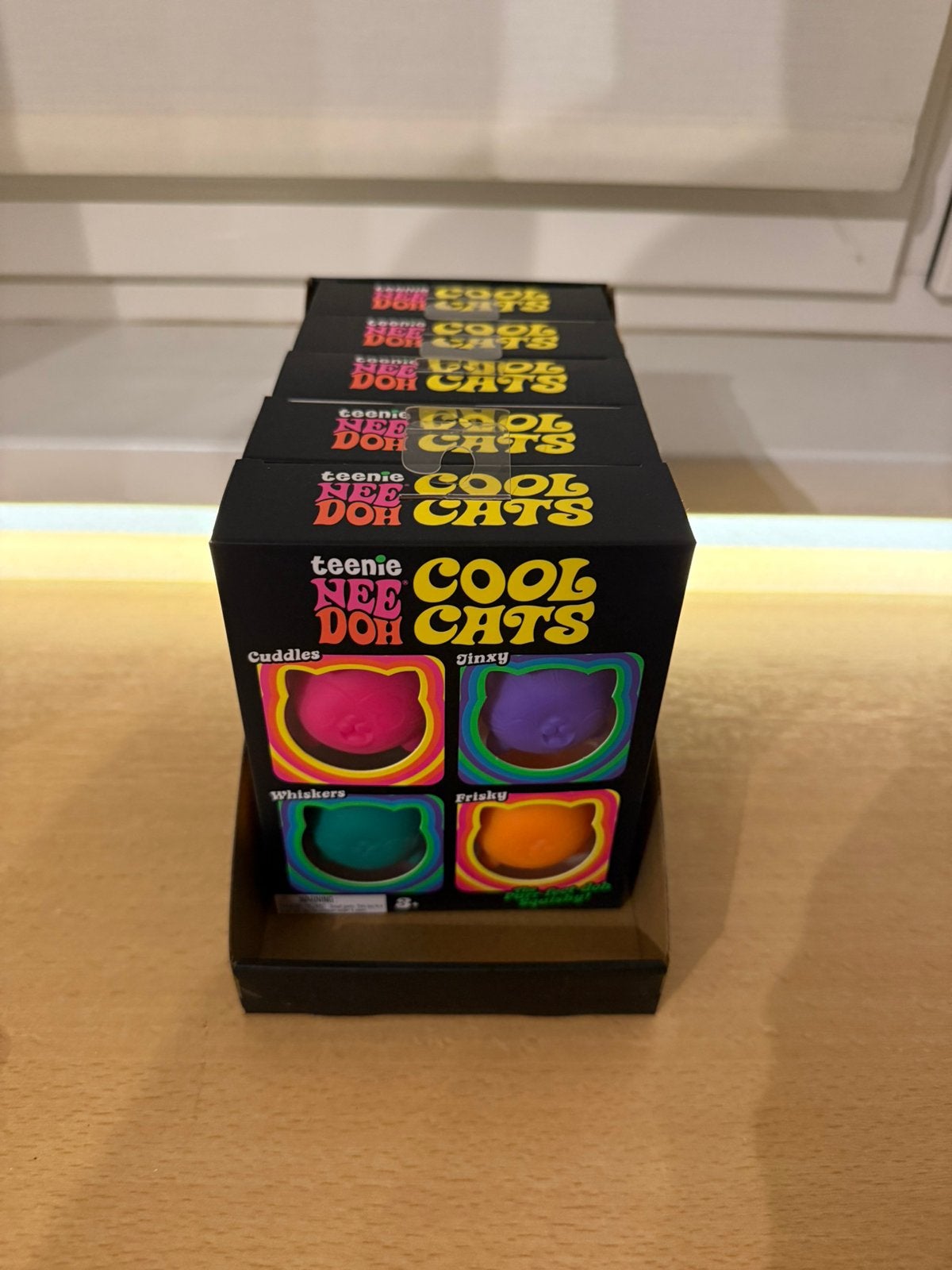 Needoh Cool Cats Squishy orgineel 3x met display, Ophalen of Verzenden, Nieuw