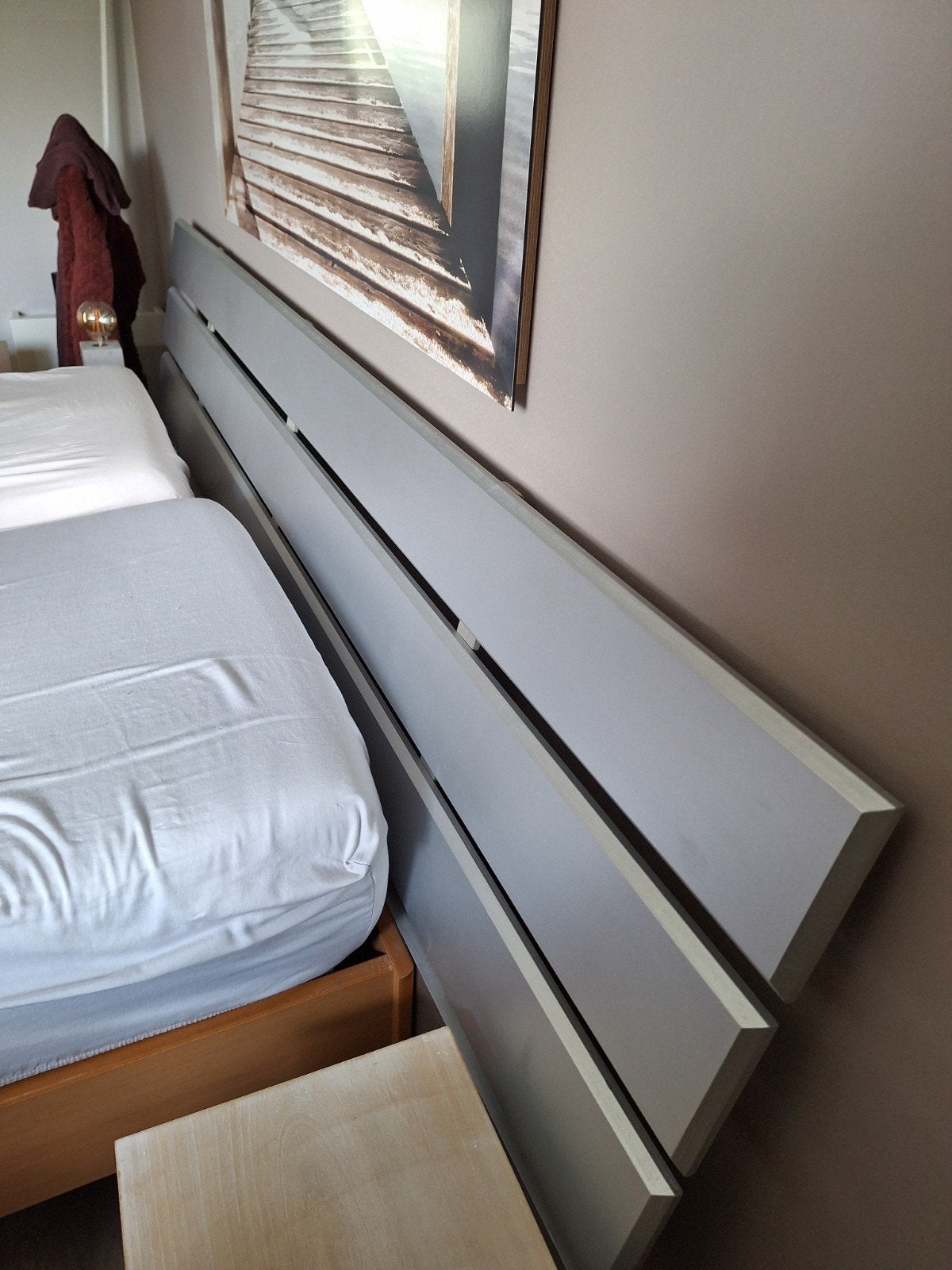 bedombouw 160 cm met achterwand 240 cm, Huis en Inrichting, Ophalen, Gebruikt, Tweepersoons, 160 cm