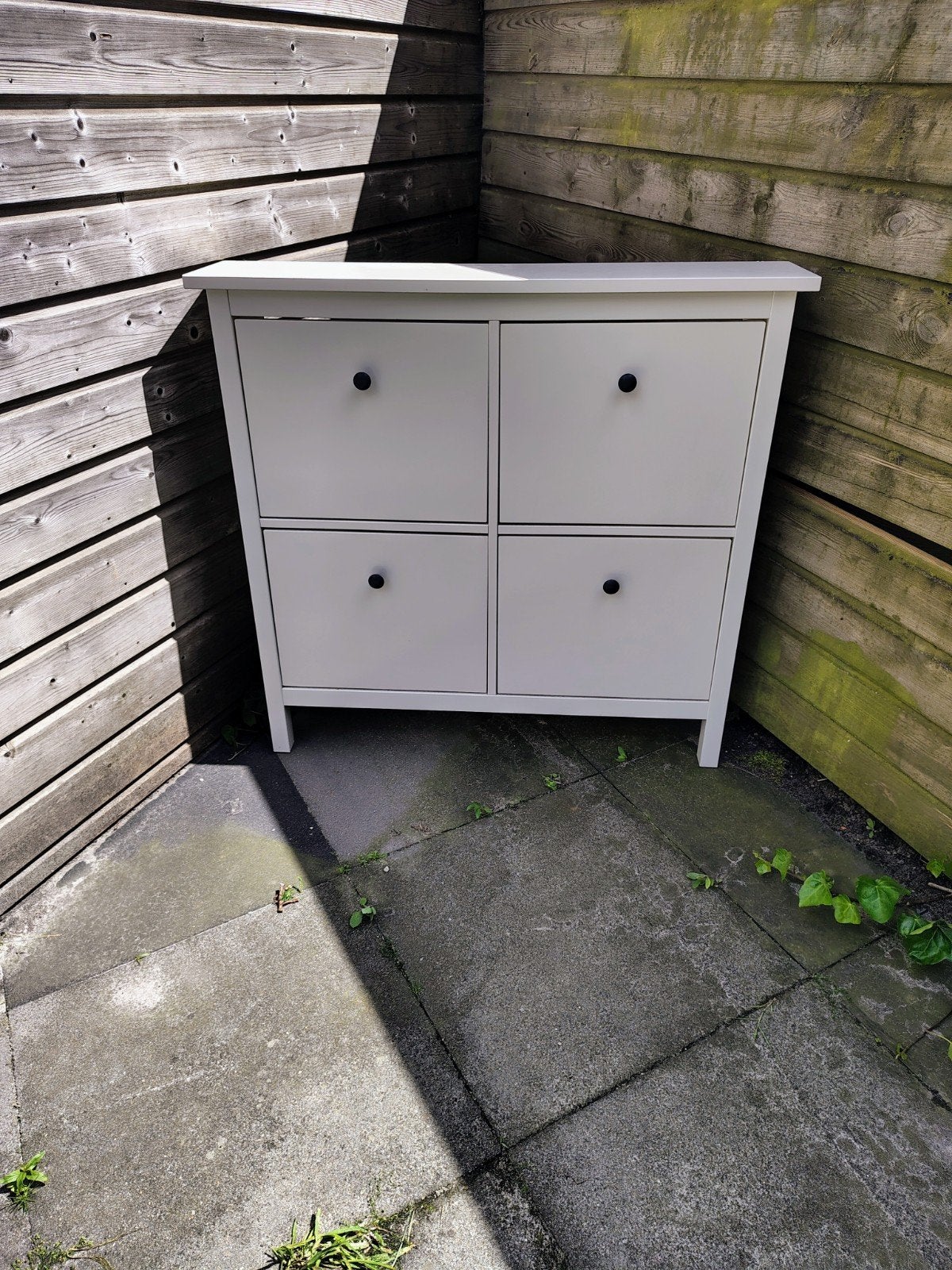 Witte schoenenkast met 4 vakken, Ophalen, Gebruikt, Modern