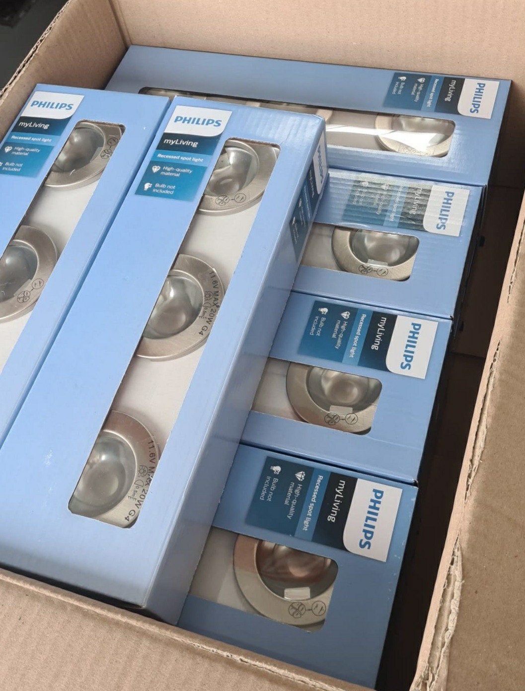10 pakken - Philips myLiving Pitru Inbouwspot - 3x G4, Halogeen, Nieuw, Ophalen of Verzenden, G4