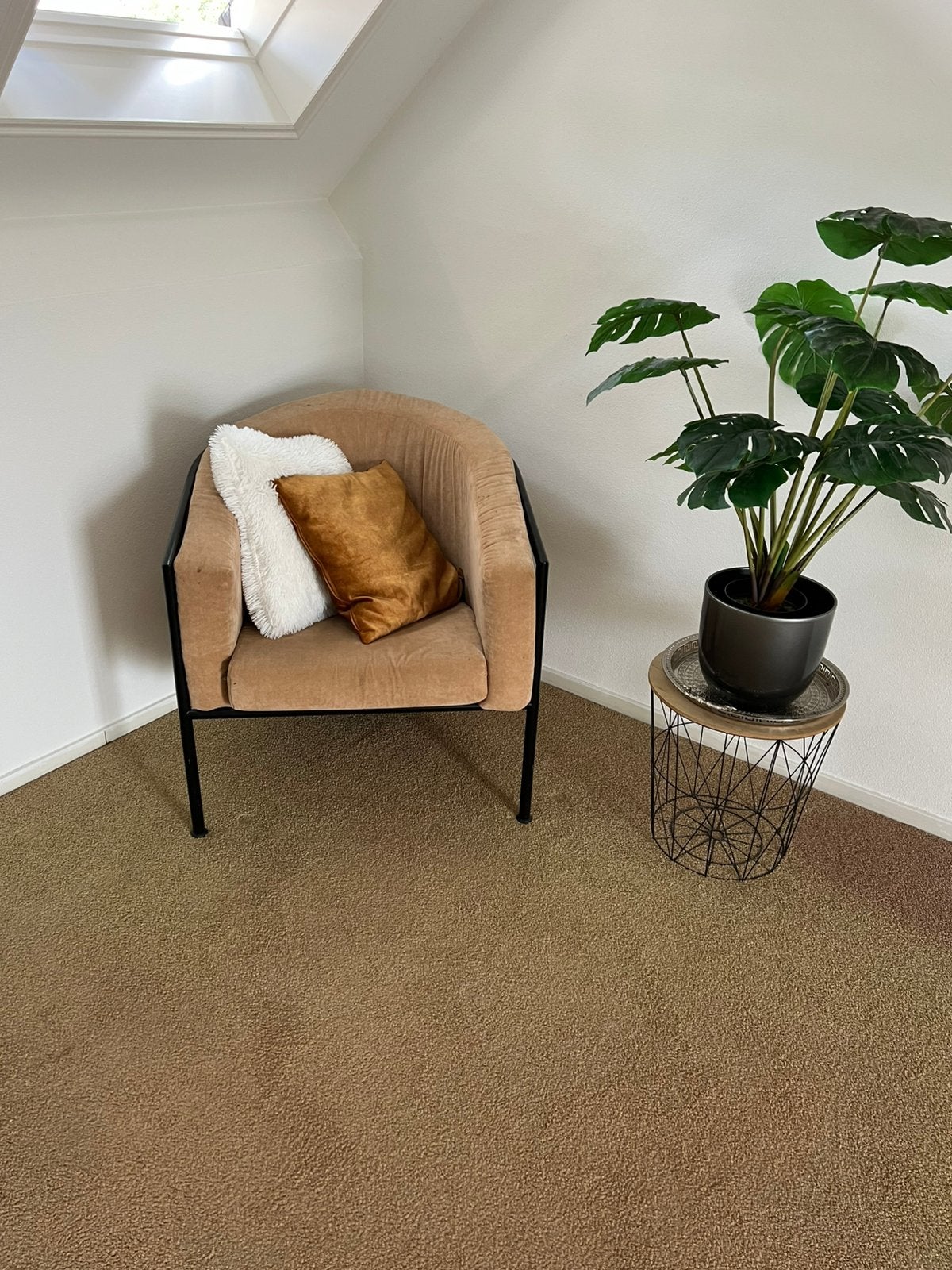Fauteuil Harvink in camel kleur, Ophalen, Gebruikt, Bruin, Eén