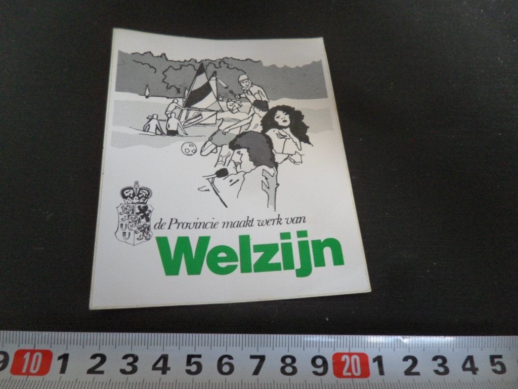 sticker de provincie maakt er werk van WELZIJN limburg, Ophalen of Verzenden, Zo goed als nieuw