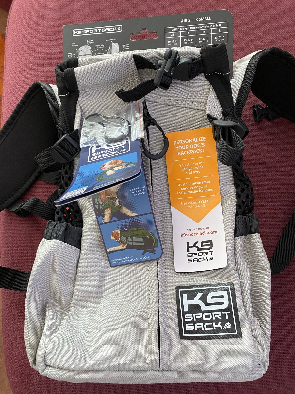 Honden rugzakje K9 sport Sack X-small, Dieren en Toebehoren, Overige merken, Ophalen of Verzenden, Draagtas/-zak