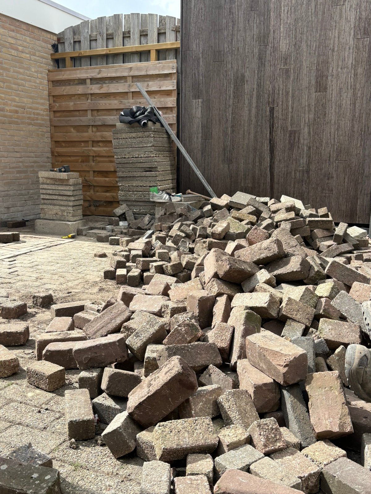 Gratis stenen, Tuin en Terras, Ophalen, Zo goed als nieuw