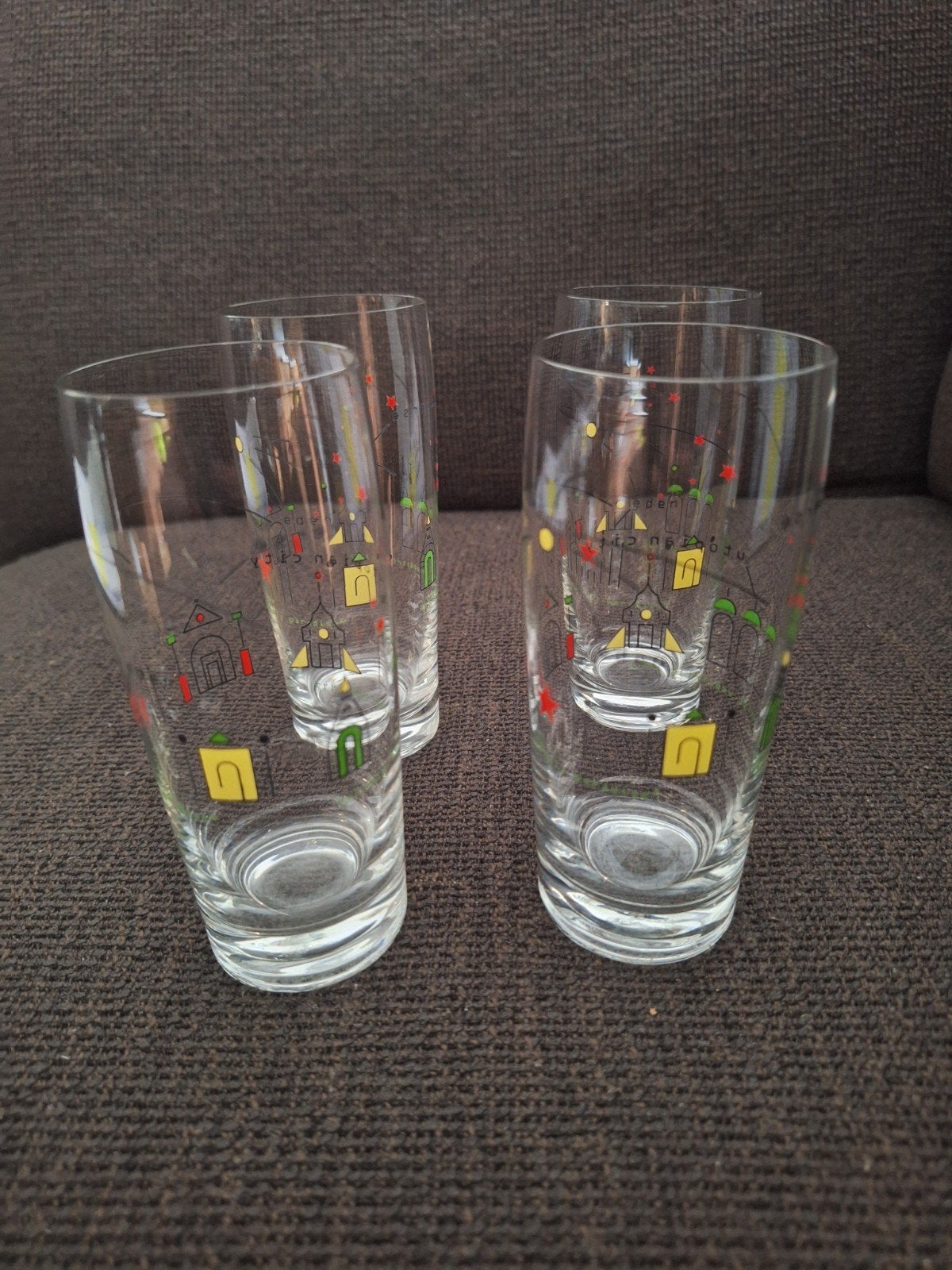 HEINEKEN utopia city, Eden, glazen, fluitjes, 4 stuks, Ophalen of Verzenden, Zo goed als nieuw, Bierglas