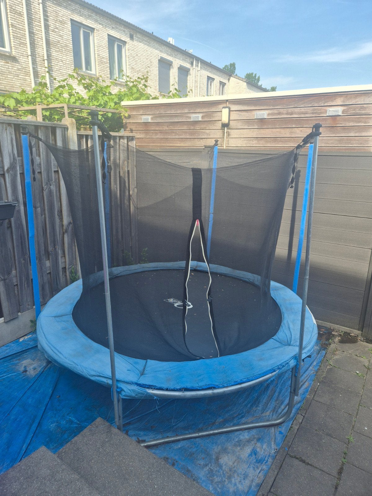 Trampoline 4QLife met veiligheidsnet, Ophalen, Gebruikt