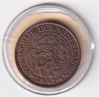 2 1/2 Cent 1941 Zeer Netjes, Verzenden, Koningin Wilhelmina, Overige waardes, Losse munt