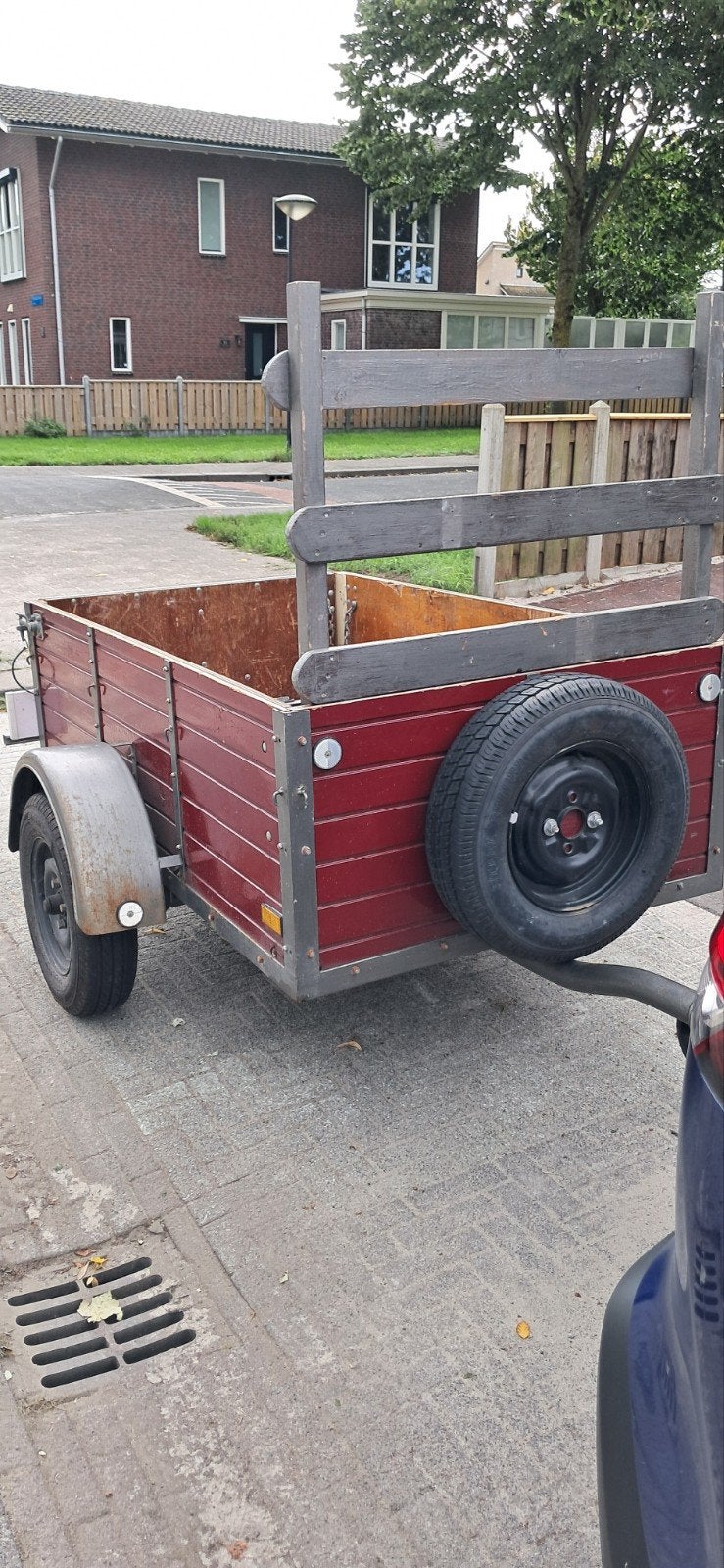 Degelijke aanhanger met net/zeil en disselslot/reserve wiel, Auto diversen, Ophalen, Gebruikt