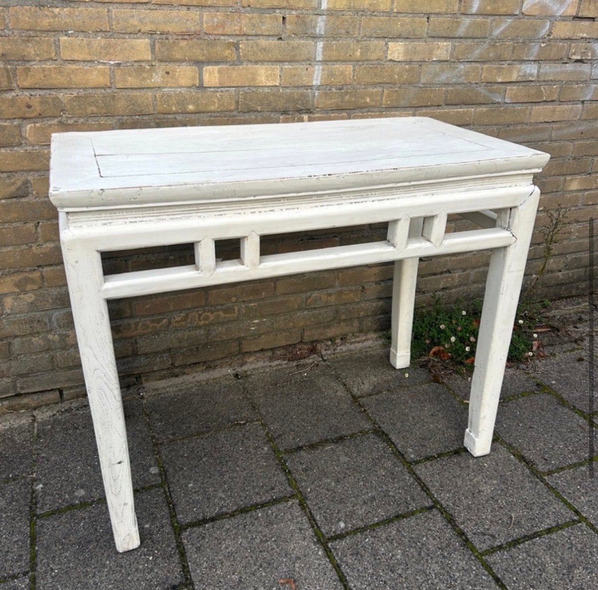 Antieke Chinese console tafel - Wit, Ophalen of Verzenden