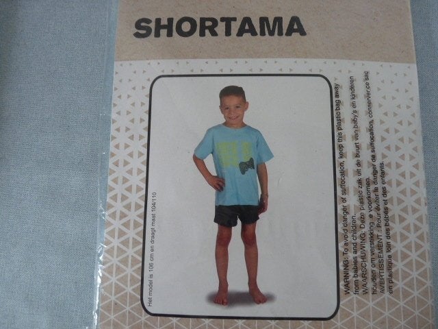  leuke Shortama blauw met  Game-on mt 104-110 Nieuw, Kinderen en Baby's, Kinderkleding | Maat 104, Ophalen of Verzenden, Nieuw