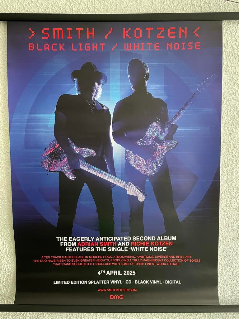 Poster ‘’ Smith/Kotzen ‘’ 50x70 cm, Verzamelen, Muziek, Artiesten en Beroemdheden, Ophalen of Verzenden, Zo goed als nieuw, Poster, Artwork of Schilderij