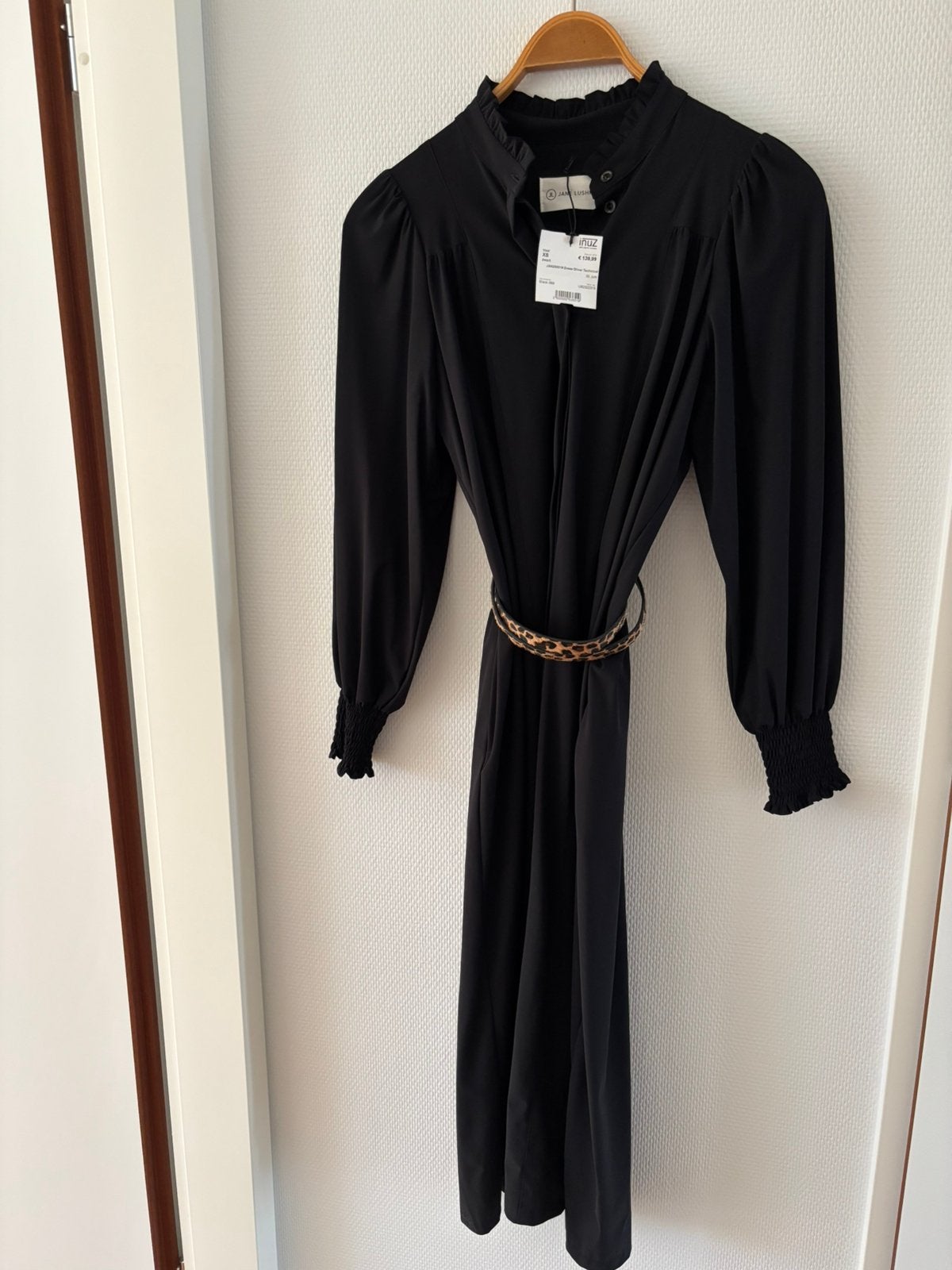 Nieuw: Jane Lushka merk jurk, diepzwart travelstof Maat XS-S, Kleding | Dames, Zwart, Nieuw, Ophalen of Verzenden, Maat 36 (S)