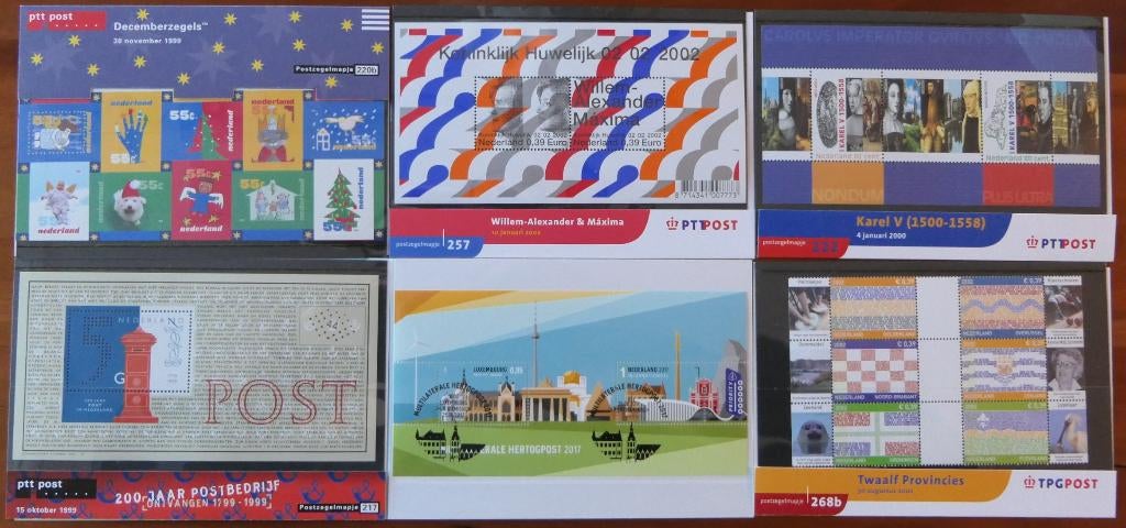 Diverse postzegelmapjes 1995-1997, 1999-2002, 2008, 2017, Ophalen of Verzenden, Na 1940, Postfris