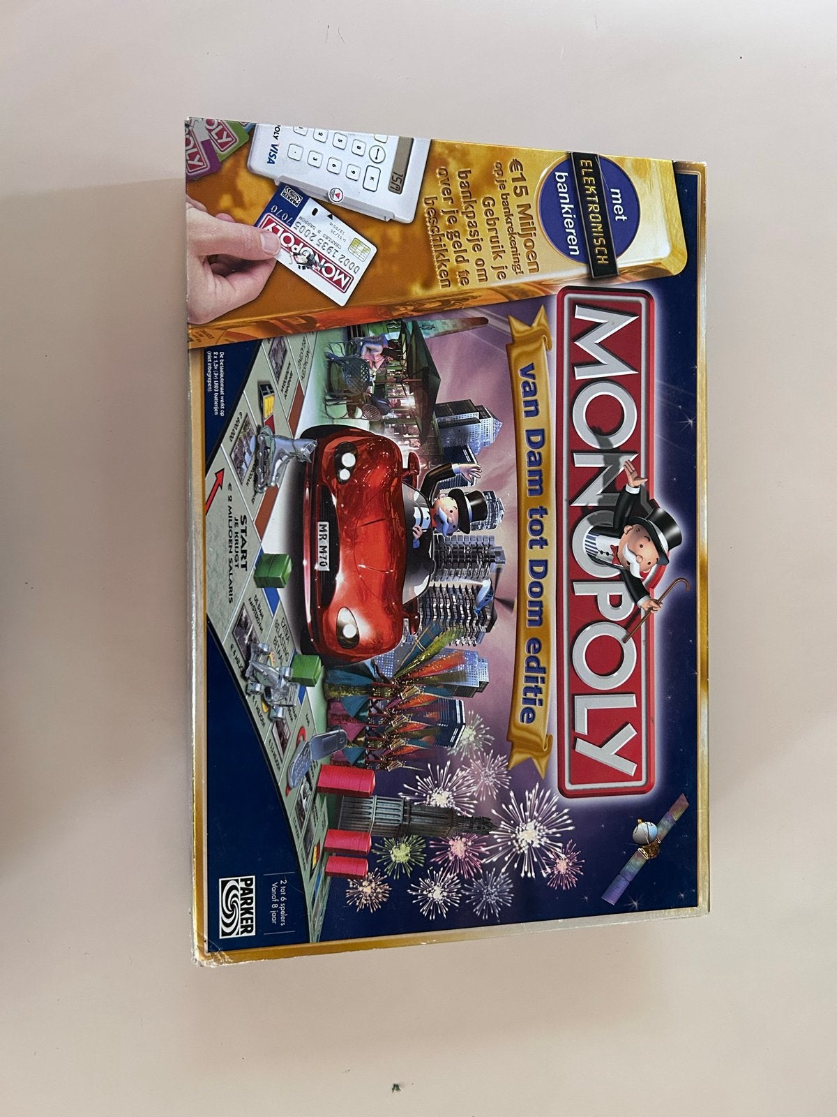 Monopoly van Dam tot Dom editie met elektronisch bankieren, Drie of vier spelers, Ophalen of Verzenden, Zo goed als nieuw