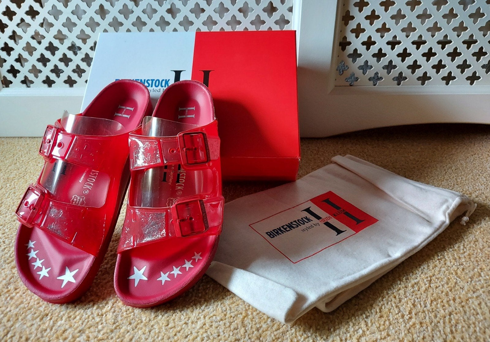 Nieuwe Birkenstock Heidi Klum Limited Edition Maat 42, Kleding | Dames, Schoenen, Nieuw, Sandalen of Muiltjes, Rood, Ophalen of Verzenden