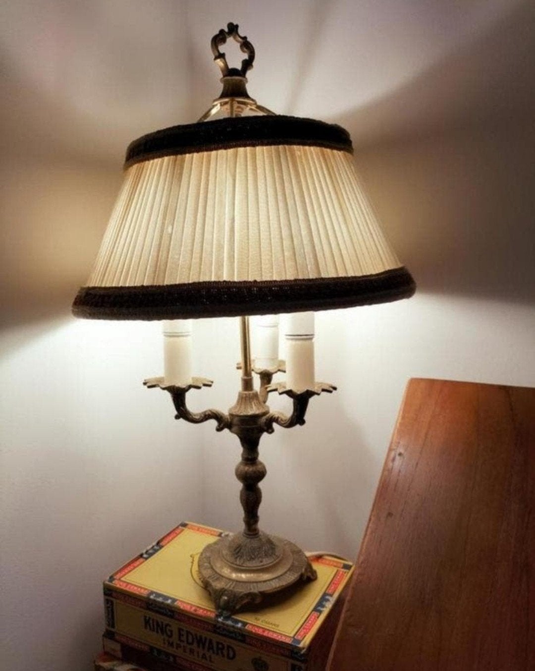 Klassieke Franse bouillotte lamp tafellamp, Ophalen