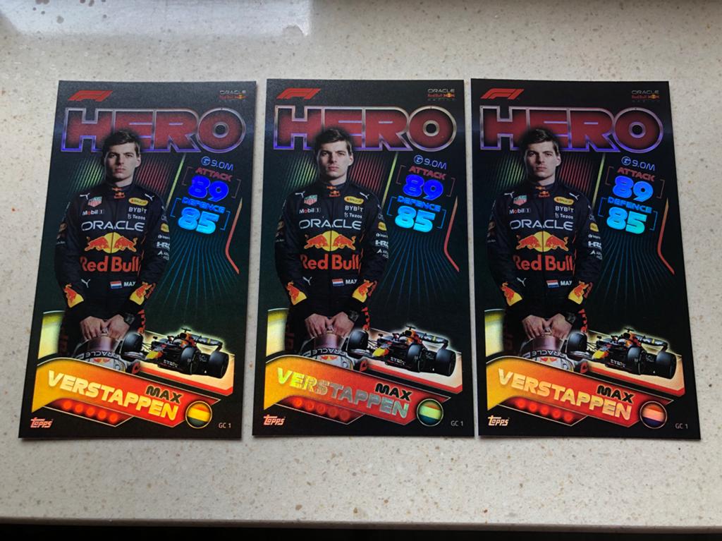 3x Max Verstappen Topps F1 Hero Kaarten, Ophalen of Verzenden, Nieuw, Formule 1