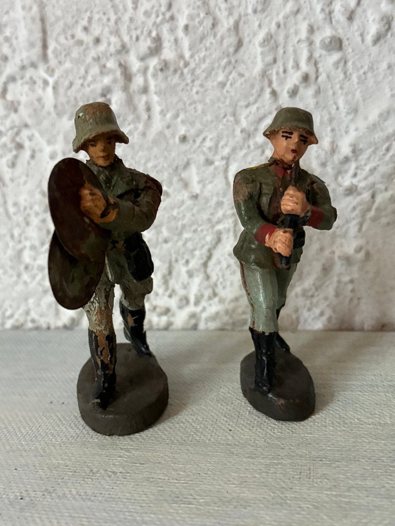 Vintage antiek Elastolin soldaat soldaten muzikanten, Ophalen of Verzenden