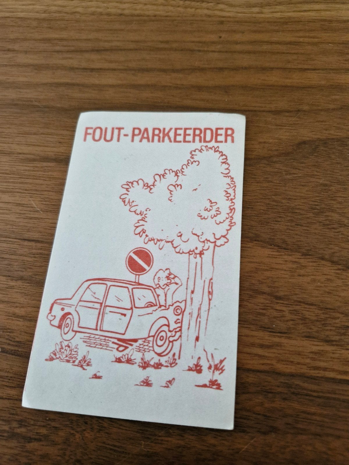 8346 Sticker Fout-Parkeerder - Grappige waarschuwing, Ophalen of Verzenden, Nieuw, Overige typen