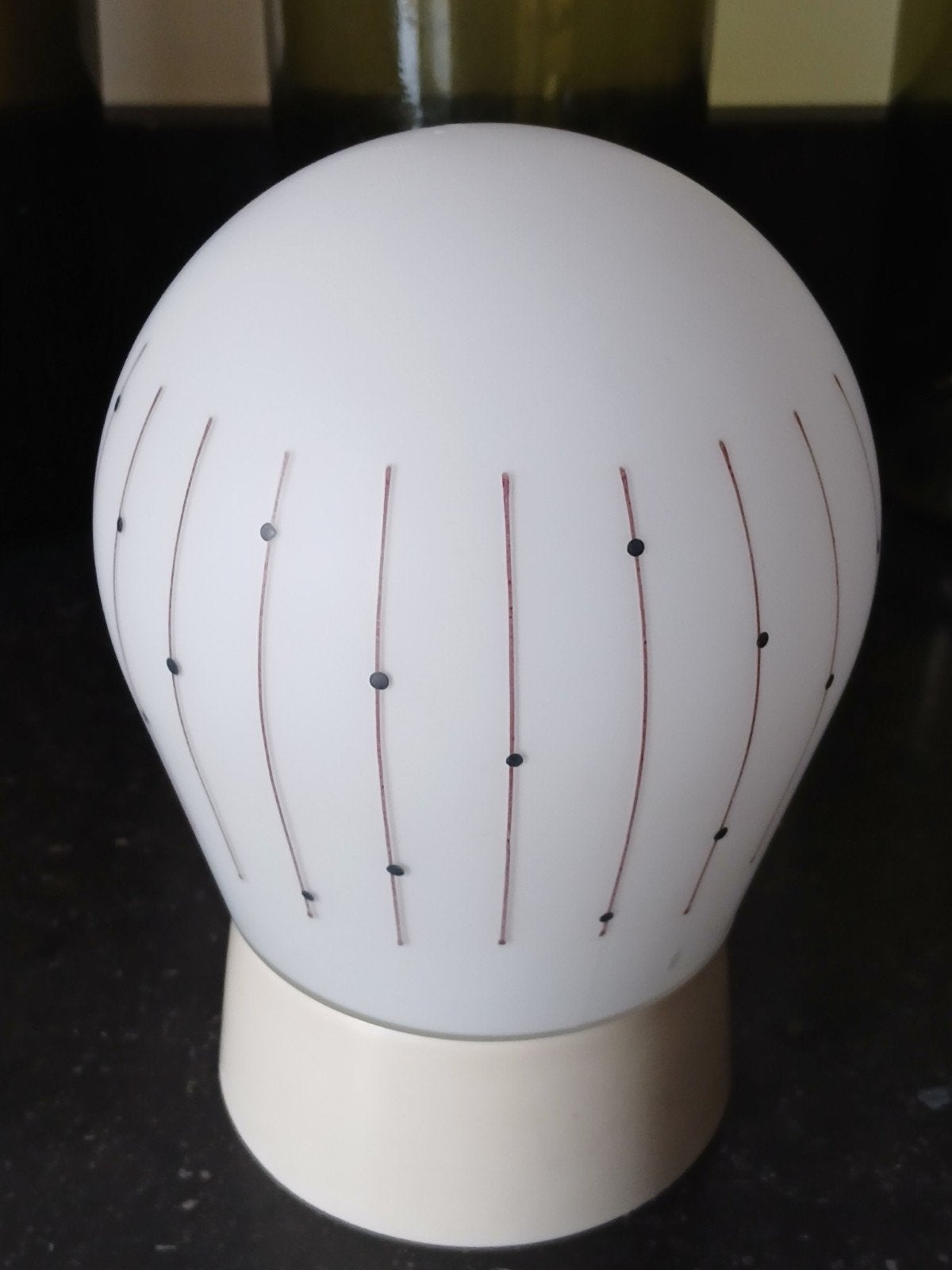 vintage jaren 60/ 70 plafond lamp, Verzenden, Zo goed als nieuw, Glas