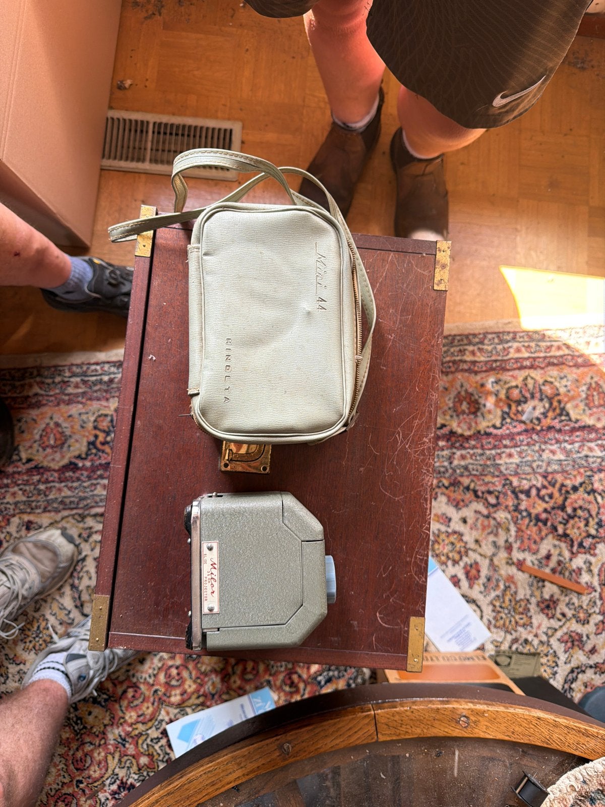 Vintage Milor 35mm Diaprojector met Draagtas, Ophalen, Gebruikt, Met scherm