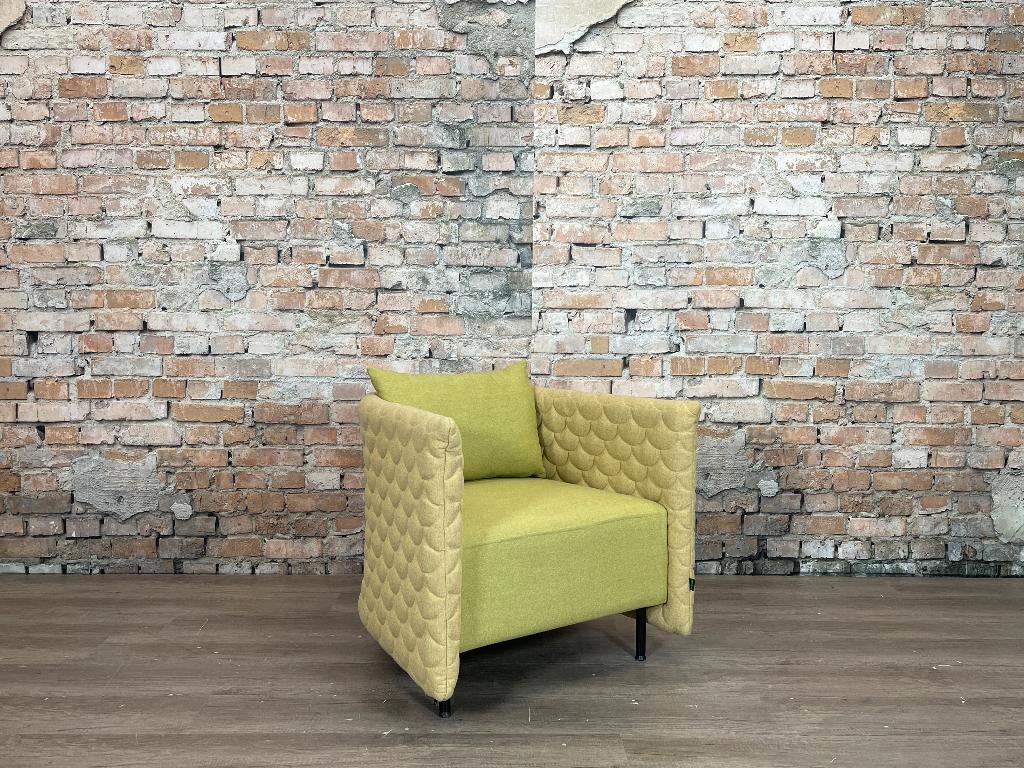 Naughtone Cloud Plain lichtgeel bij TheReSales, Huis en Inrichting, Fauteuils, Ophalen, Minder dan 75 cm, Design, Zo goed als nieuw