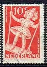 Nederland 1948 nr. 511 Kinderzegel Meisje op schommel GEST, Verzenden, Gestempeld, Overige thema's