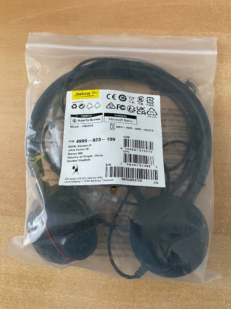 Jabra USB Headset HSC016 NIEUW in verpakking, Ophalen of Verzenden, Nieuw