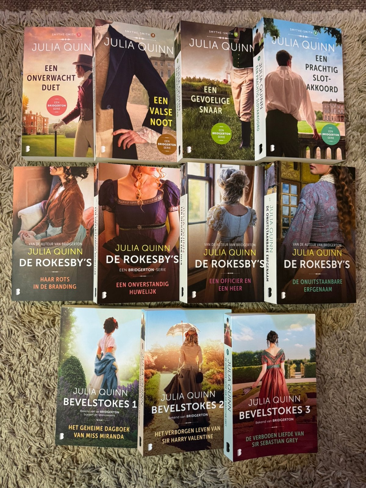 Brigerton (spin-off) boeken NL 11x, Boeken, Verzenden, Zo goed als nieuw