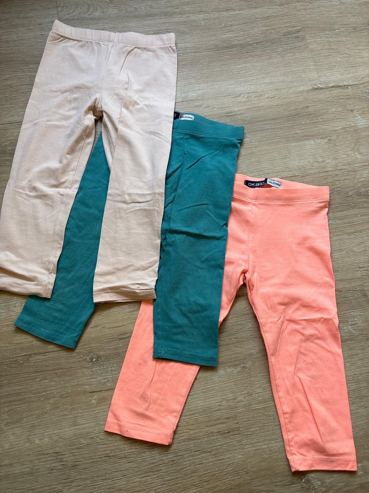 Leggings set: Okaidi driekwart en Tape à l'oeil lichtroze, Legging, Overige maten, Ophalen of Verzenden, Roze