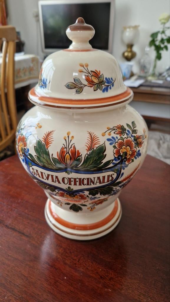 Antieke Zenith Gouda Salvia Officinalis Pot 29cm, Antiek en Kunst, Ophalen of Verzenden