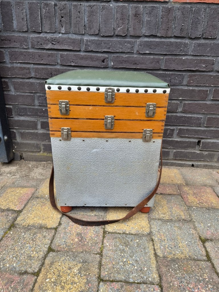 VINTAGE VISKOFFER TE KOOP, Watersport en Boten, Hengelsport | Algemeen, Ophalen, Gebruikt, Koffer of Tas