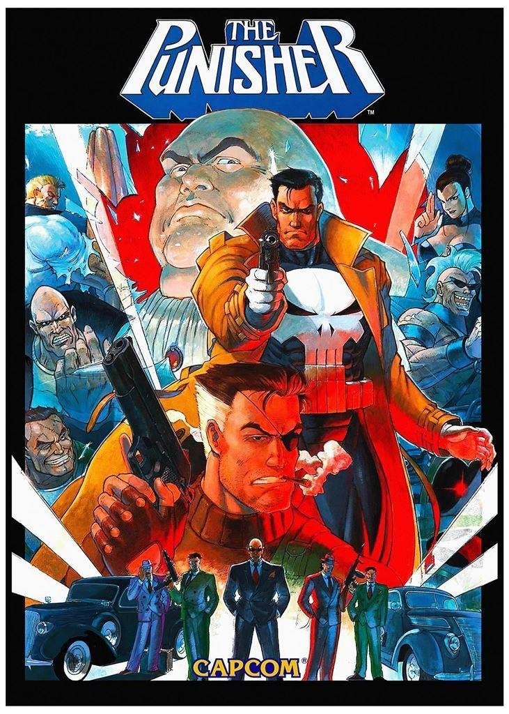 The PUNISHER CAPCOM Retro Arcade Grote Videogame Poster, 1 speler, Verzenden, Nieuw, Vanaf 3 jaar