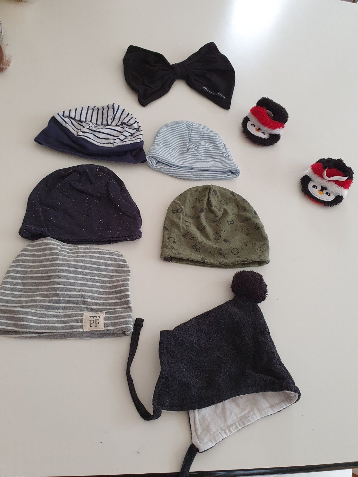 Leuke mutsjes en wantjes voor baby's, Gebruikt, Jongetje of Meisje, Maat 56, Ophalen of Verzenden