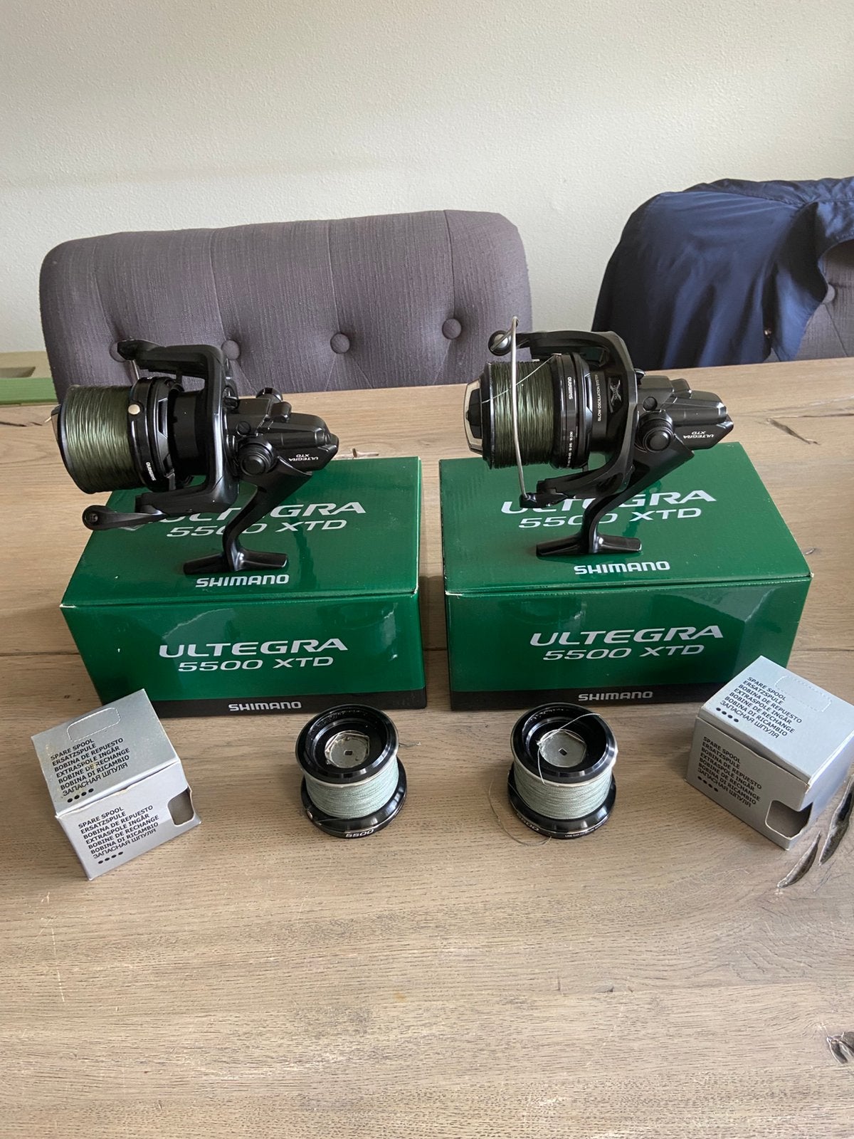 Shimano 5500 XTD molens, Watersport en Boten, Hengelsport | Karpervissen, Ophalen of Verzenden, Zo goed als nieuw, Molen