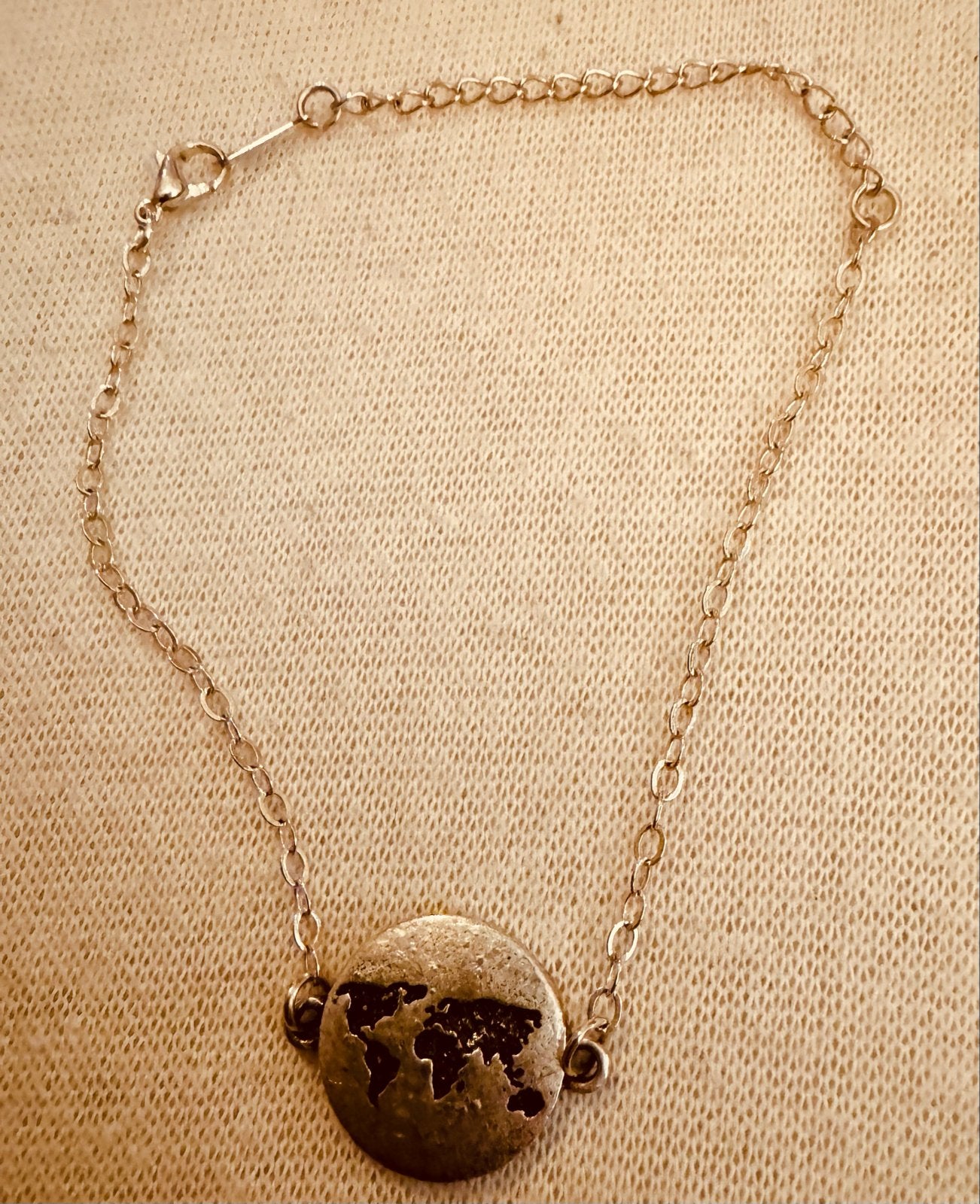 Wander Garden Wereldkaart Armbandje - Verstelbaar, Overige materialen, Nieuw, Ophalen of Verzenden, Met bedels of kralen