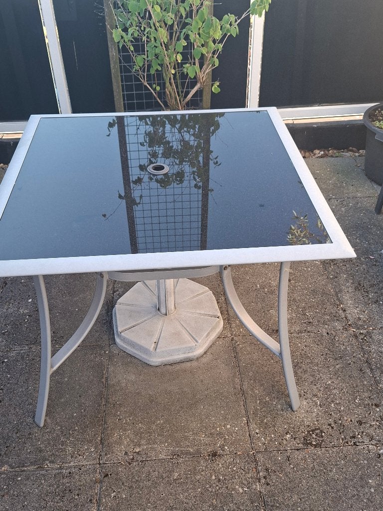 Tuintafel, Ophalen, Gebruikt, Rechthoekig, Aluminium