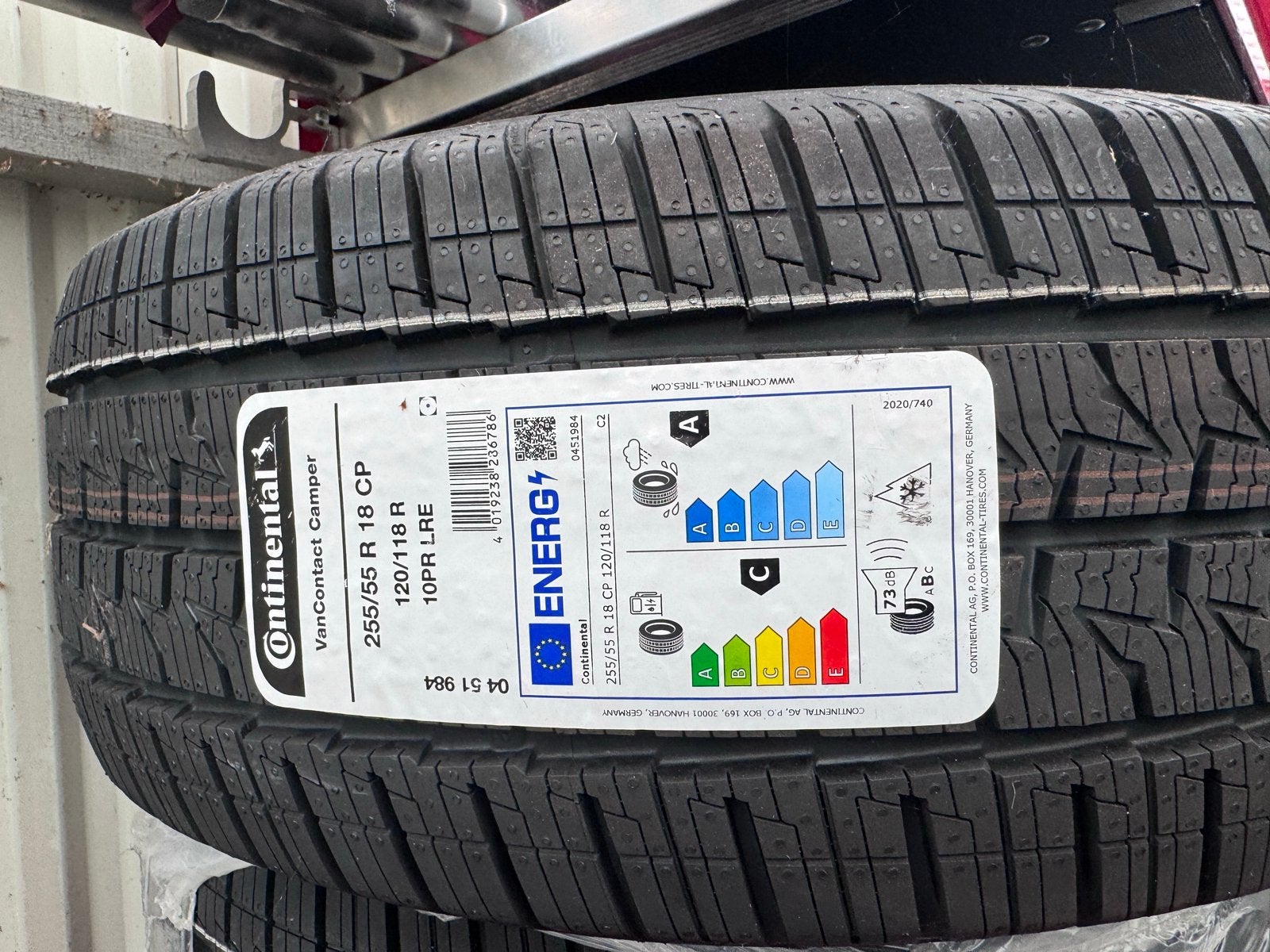 4 nieuwe Continental VanContact Camper banden 255/55 R18 CP, Auto-onderdelen, Banden en Velgen, 18 inch, 255 mm, Nieuw, All Season