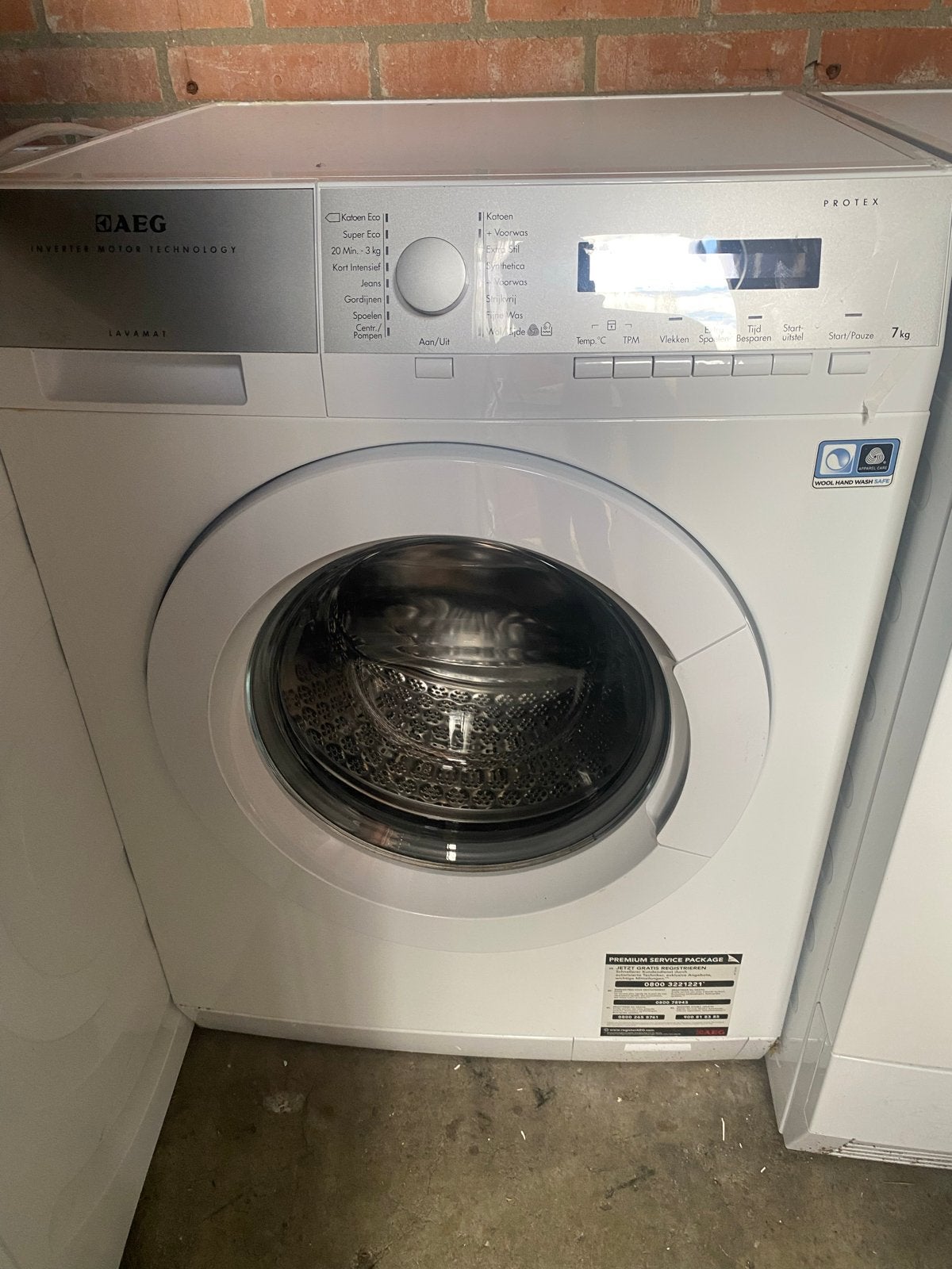 AEG Wasmachine - Protex Inverter Motor Technology, Witgoed en Apparatuur, Ophalen, Gebruikt, Voorlader, 85 tot 90 cm