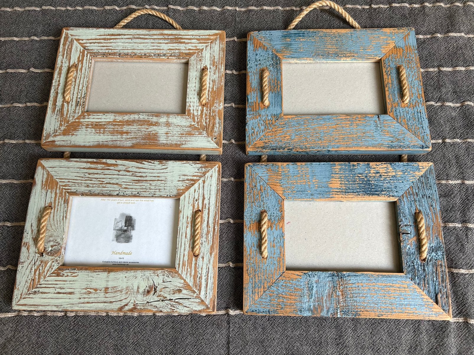 4 houten fotolijstjes, Ophalen of Verzenden, Zo goed als nieuw