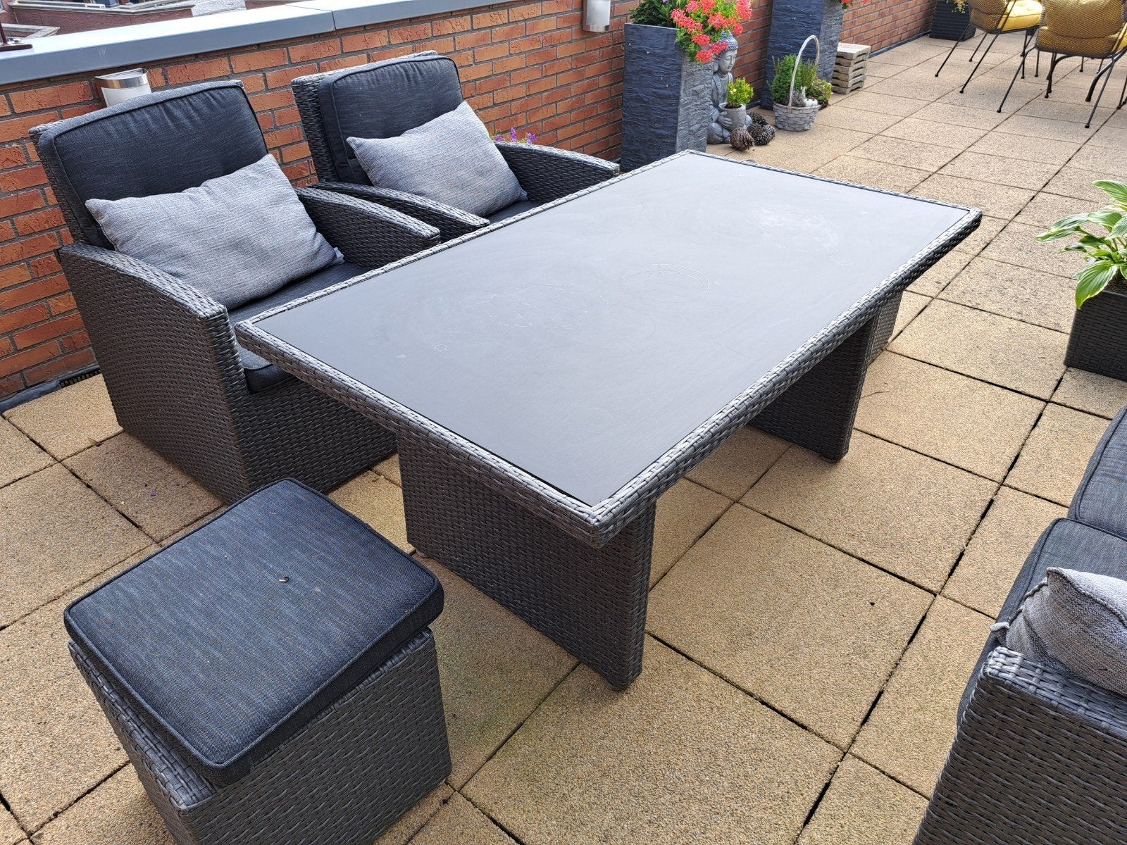 Loungeset voor buiten, Ophalen